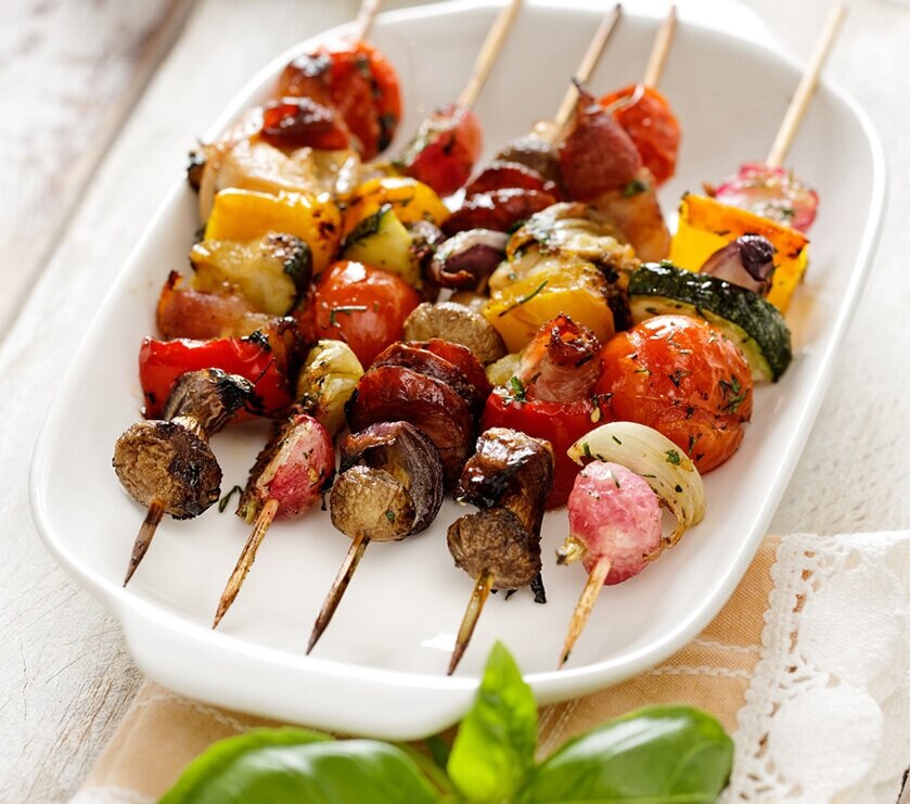 Barbequed Vegetable Kebabs