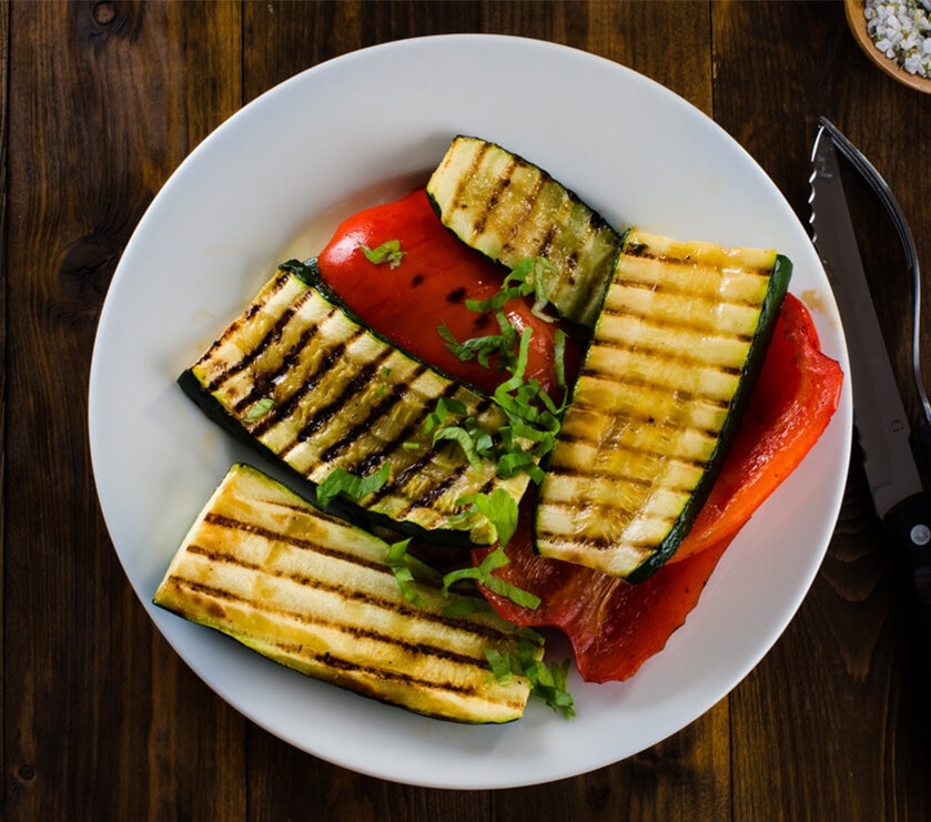 Grilled Capsicum And Zucchini