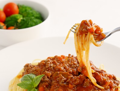 Pasta With Beef And Vegetable Sauce