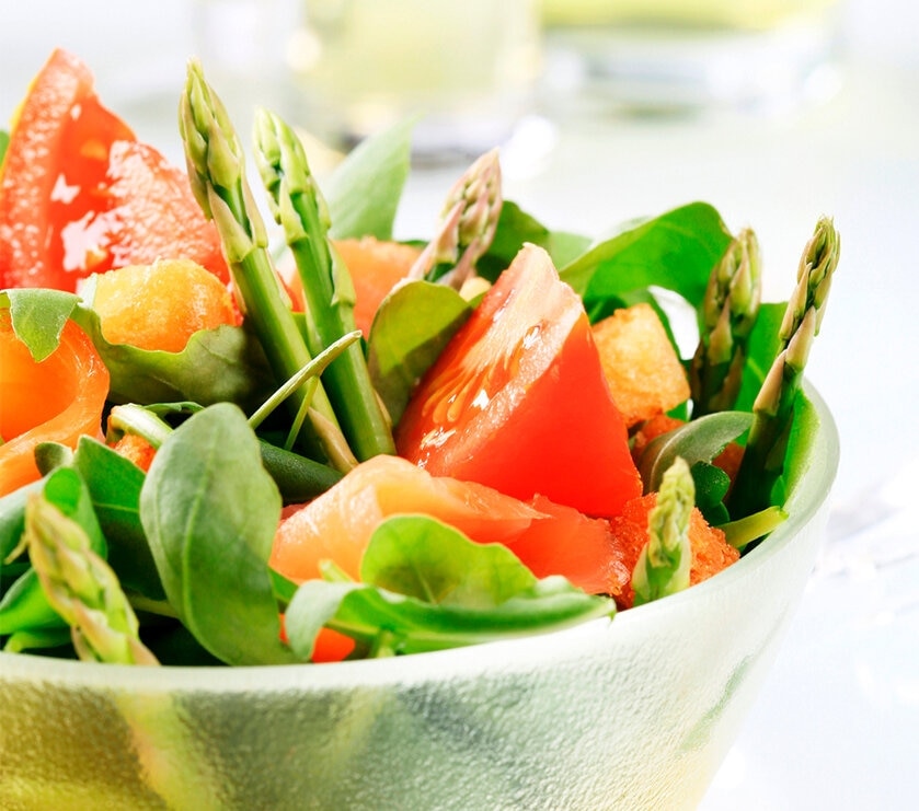 Roasted Cherry Tomatoes And Asparagus With Lemon Thyme