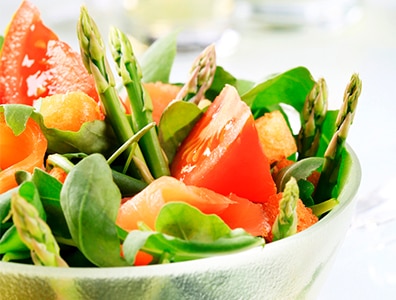 Roasted Cherry Tomatoes And Asparagus With Lemon Thyme