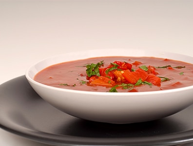 Roasted Red Capsicum And Tomato Soup