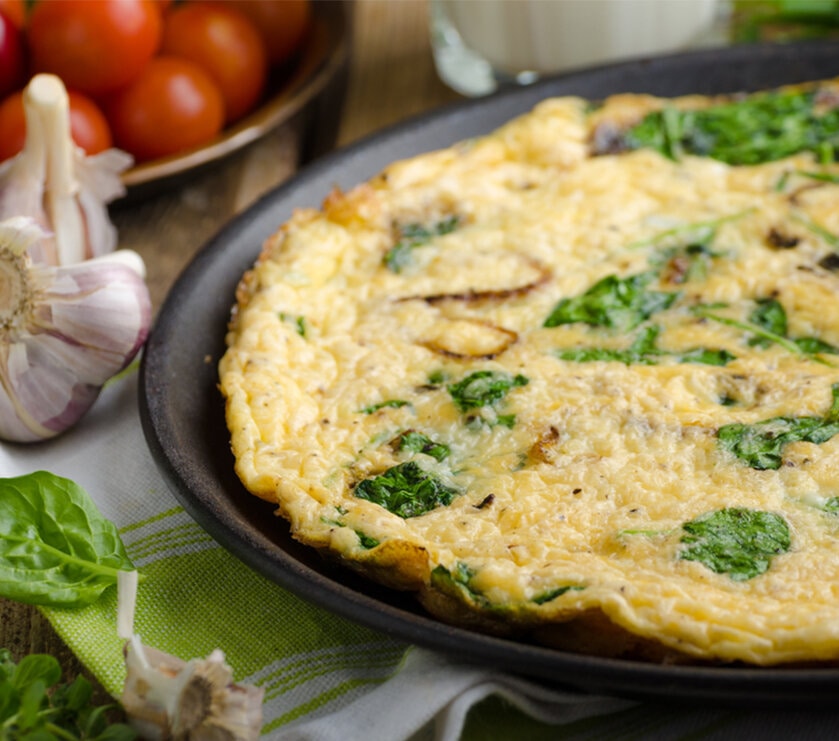 Spinach And Mushroom Omelette