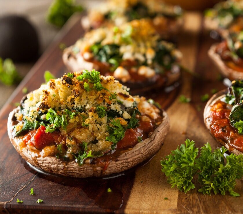 Vegetable Stuffed Mushrooms