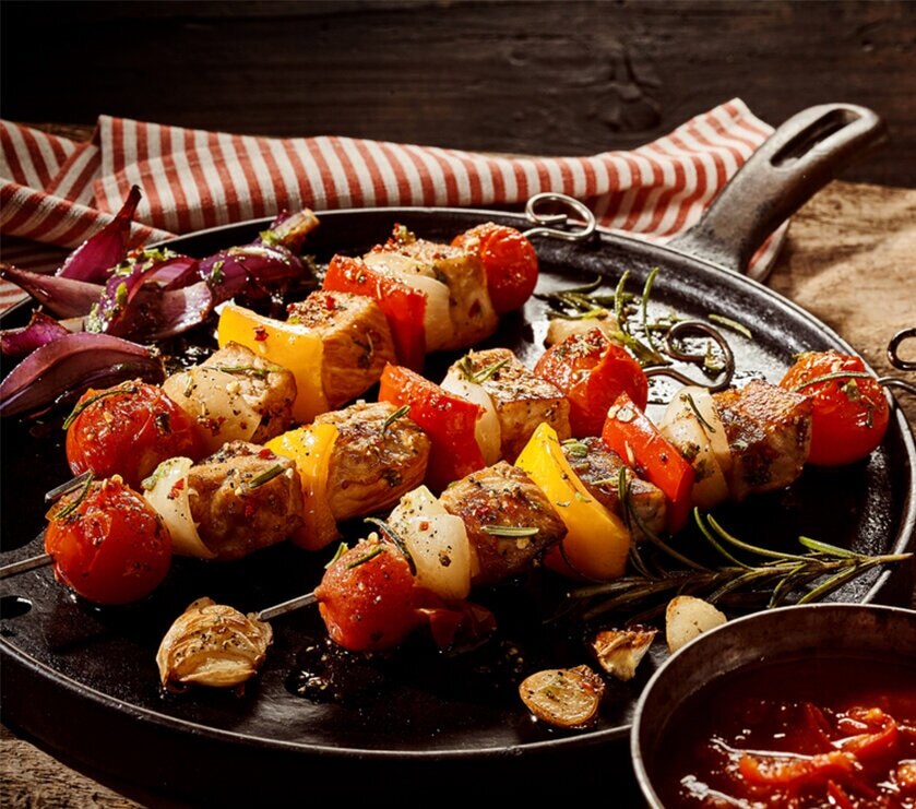 Beef And Capsicum Kebabs