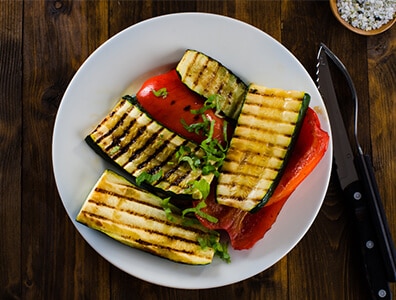 Grilled Capsicum And Zucchini