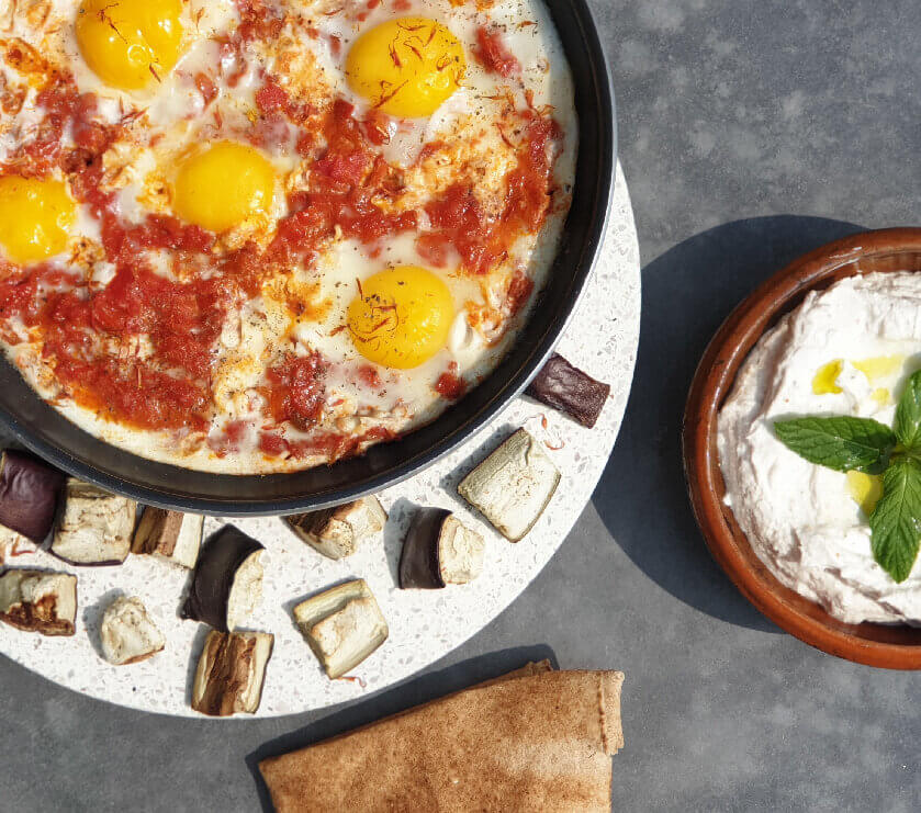 Shakshuka Eggplants with Optifast labneh light 